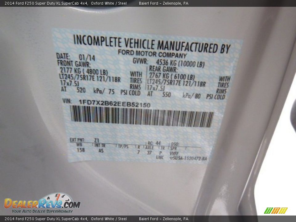2014 Ford F250 Super Duty XL SuperCab 4x4 Oxford White / Steel Photo #20