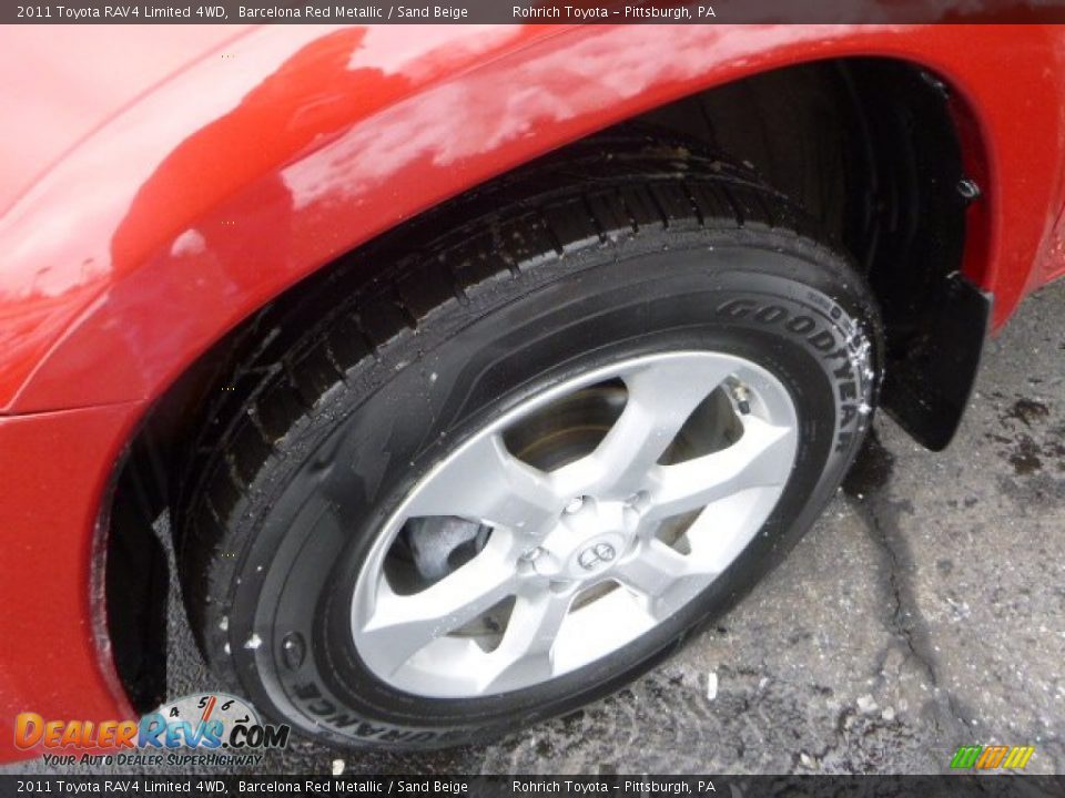 2011 Toyota RAV4 Limited 4WD Barcelona Red Metallic / Sand Beige Photo #15