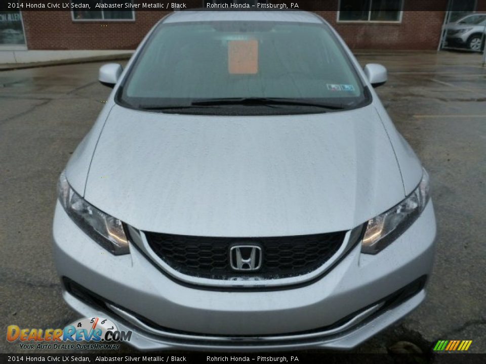 2014 Honda Civic LX Sedan Alabaster Silver Metallic / Black Photo #8