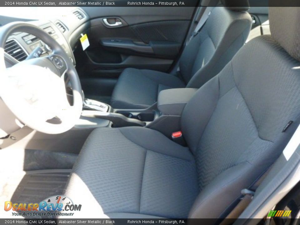 2014 Honda Civic LX Sedan Alabaster Silver Metallic / Black Photo #10