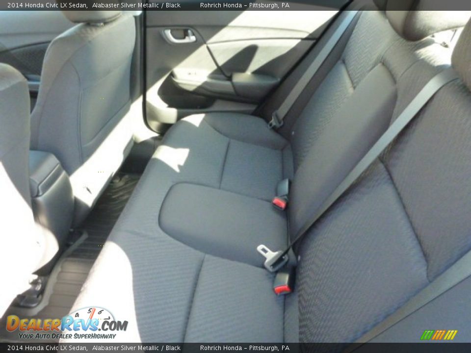 2014 Honda Civic LX Sedan Alabaster Silver Metallic / Black Photo #11