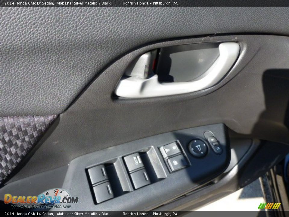 2014 Honda Civic LX Sedan Alabaster Silver Metallic / Black Photo #13