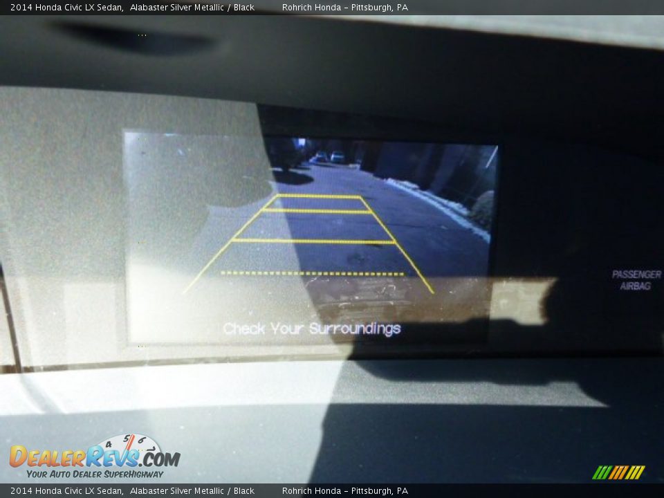 2014 Honda Civic LX Sedan Alabaster Silver Metallic / Black Photo #16