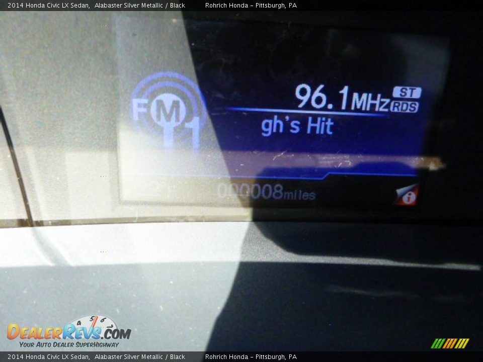 2014 Honda Civic LX Sedan Alabaster Silver Metallic / Black Photo #19