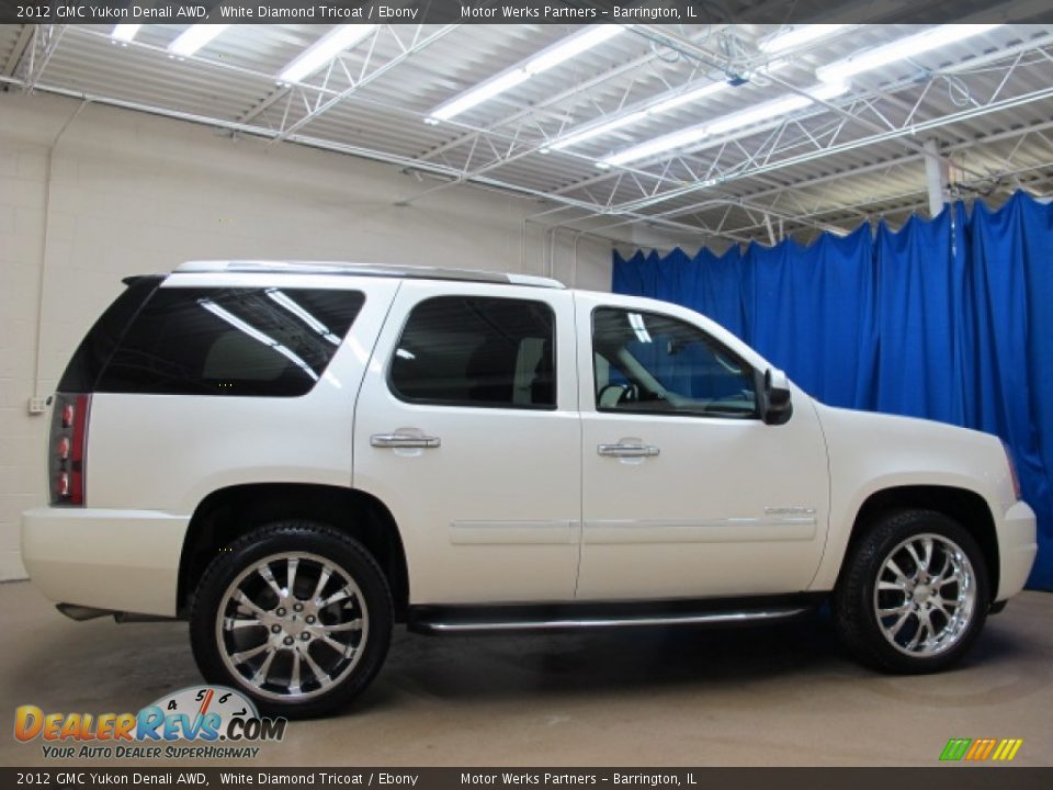 2012 GMC Yukon Denali AWD White Diamond Tricoat / Ebony Photo #8