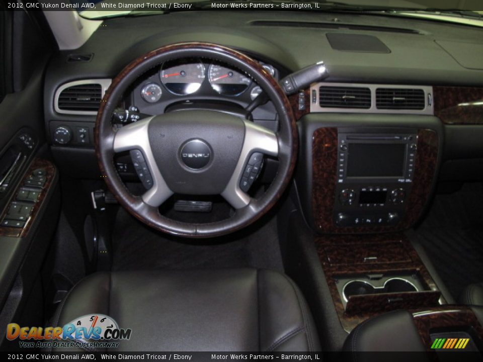 2012 GMC Yukon Denali AWD White Diamond Tricoat / Ebony Photo #23