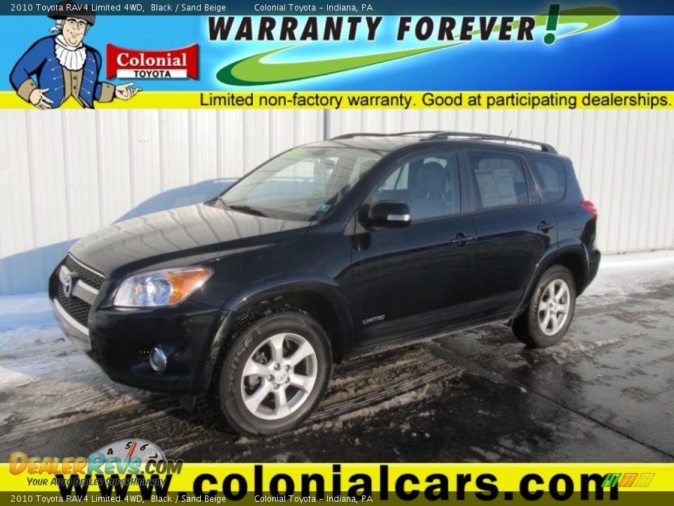 2010 Toyota RAV4 Limited 4WD Black / Sand Beige Photo #1