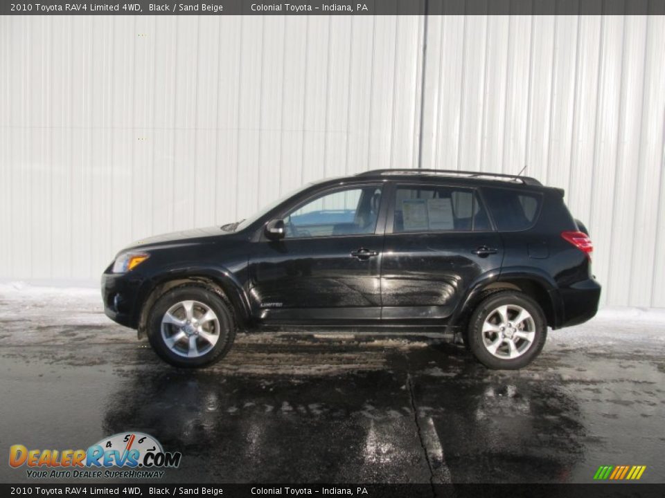 2010 Toyota RAV4 Limited 4WD Black / Sand Beige Photo #2