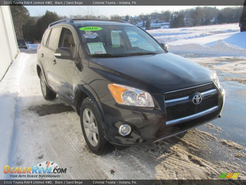 2010 Toyota RAV4 Limited 4WD Black / Sand Beige Photo #7