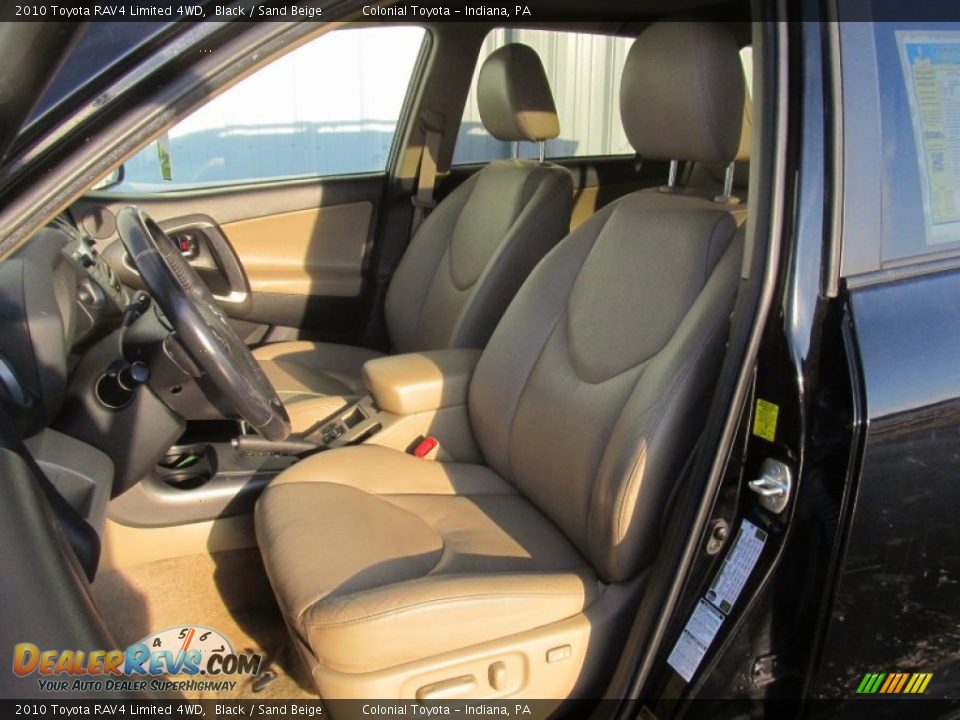 2010 Toyota RAV4 Limited 4WD Black / Sand Beige Photo #13
