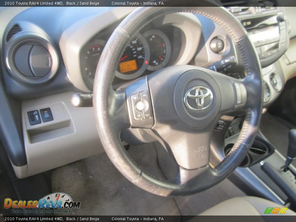 2010 Toyota RAV4 Limited 4WD Black / Sand Beige Photo #15