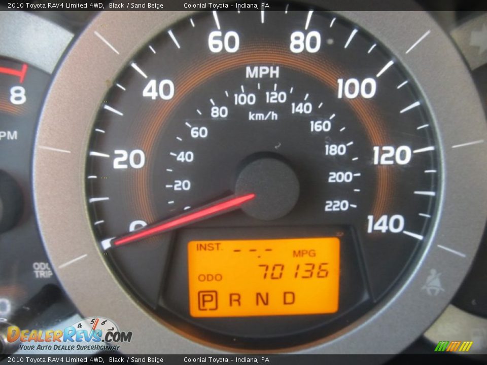 2010 Toyota RAV4 Limited 4WD Black / Sand Beige Photo #20