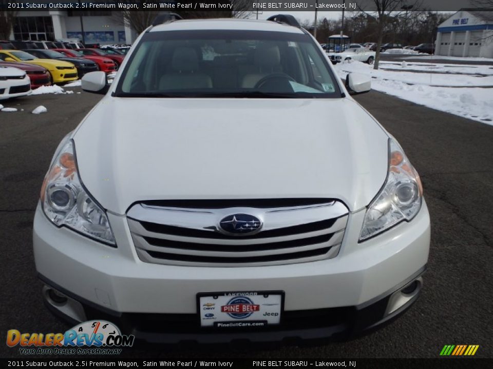 2011 Subaru Outback 2.5i Premium Wagon Satin White Pearl / Warm Ivory Photo #2
