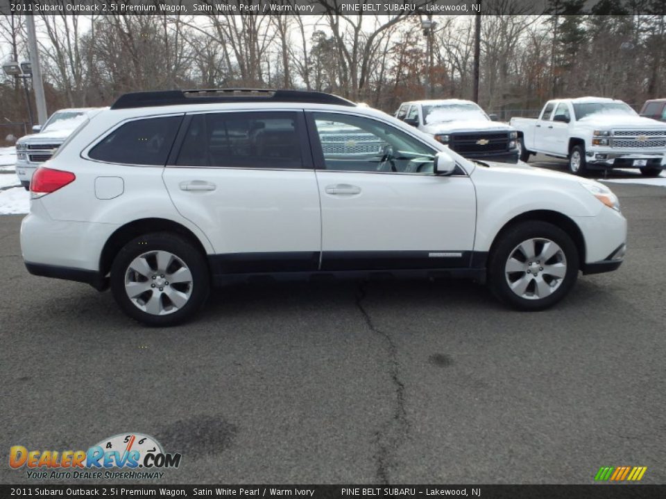 2011 Subaru Outback 2.5i Premium Wagon Satin White Pearl / Warm Ivory Photo #4