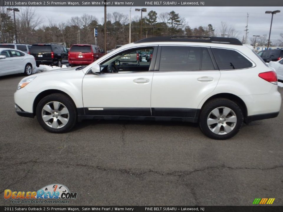 2011 Subaru Outback 2.5i Premium Wagon Satin White Pearl / Warm Ivory Photo #6