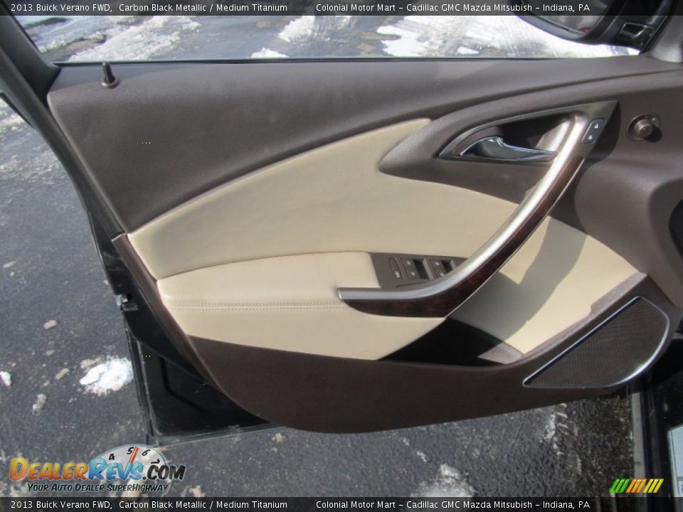 2013 Buick Verano FWD Carbon Black Metallic / Medium Titanium Photo #11