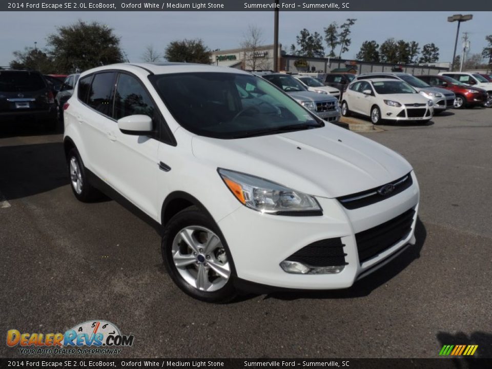 2014 Ford Escape SE 2.0L EcoBoost Oxford White / Medium Light Stone Photo #1
