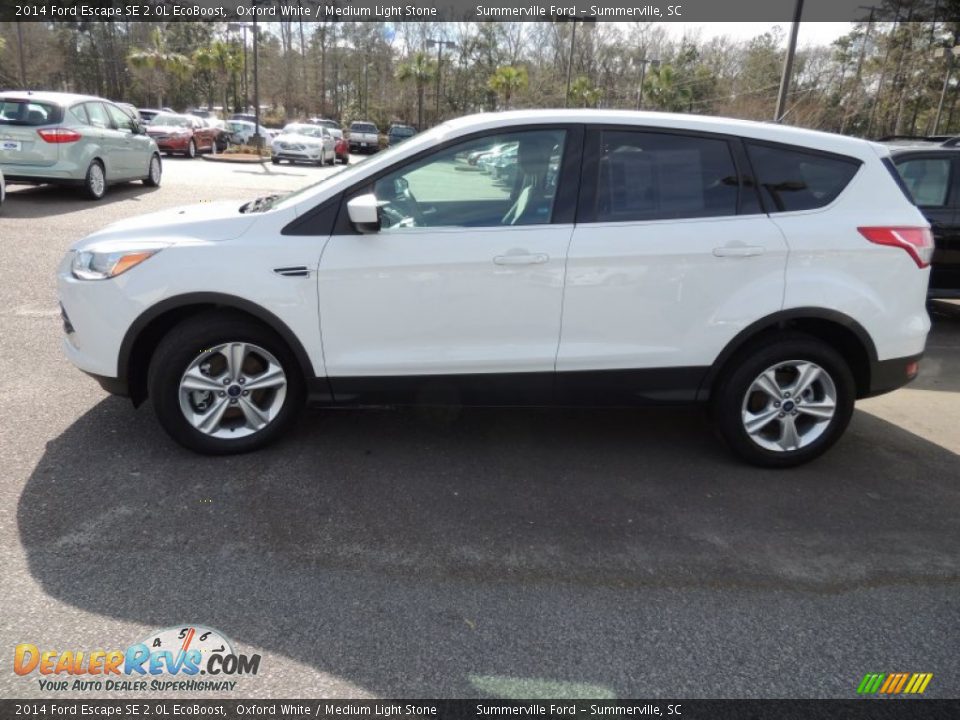 2014 Ford Escape SE 2.0L EcoBoost Oxford White / Medium Light Stone Photo #2