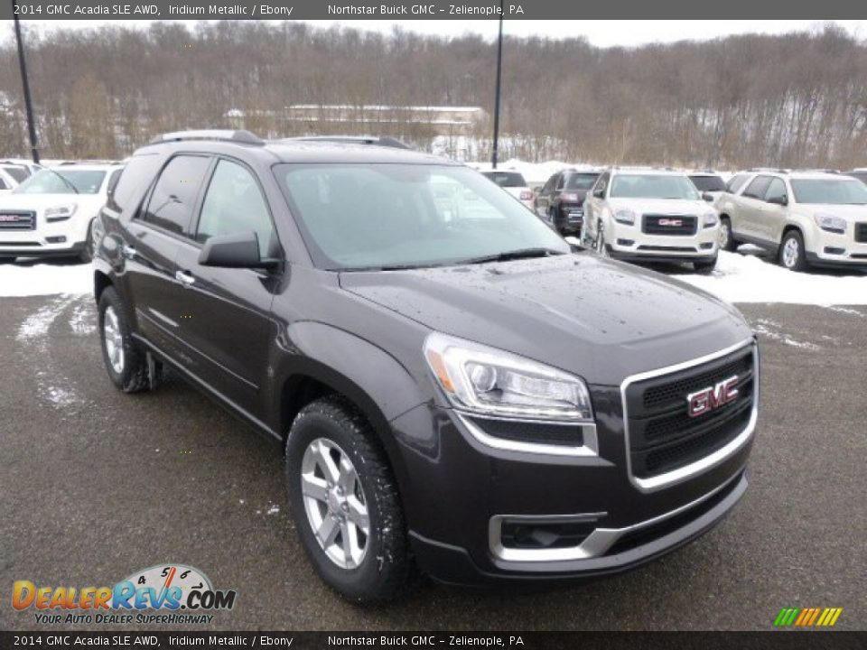2014 GMC Acadia SLE AWD Iridium Metallic / Ebony Photo #3