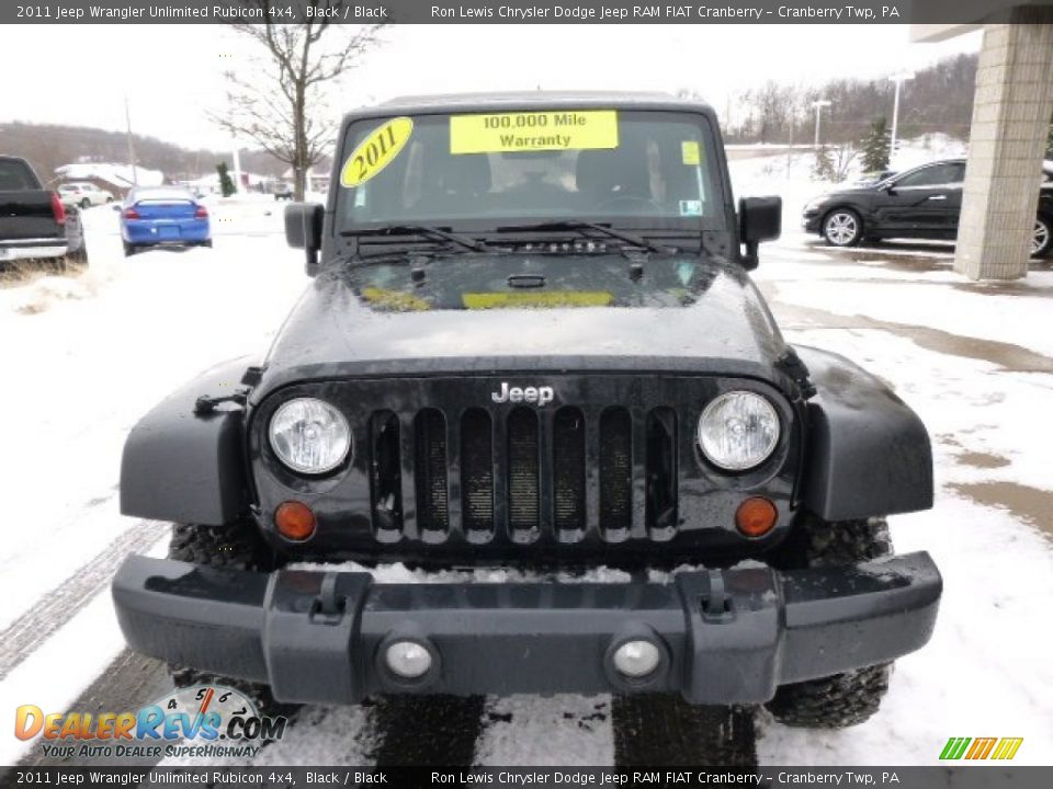 2011 Jeep Wrangler Unlimited Rubicon 4x4 Black / Black Photo #3