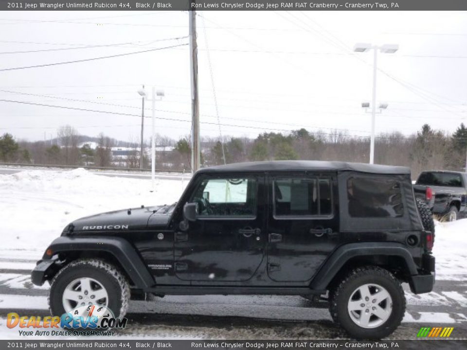 2011 Jeep Wrangler Unlimited Rubicon 4x4 Black / Black Photo #5