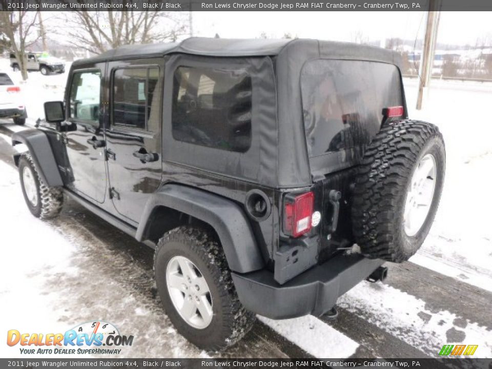 2011 Jeep Wrangler Unlimited Rubicon 4x4 Black / Black Photo #6
