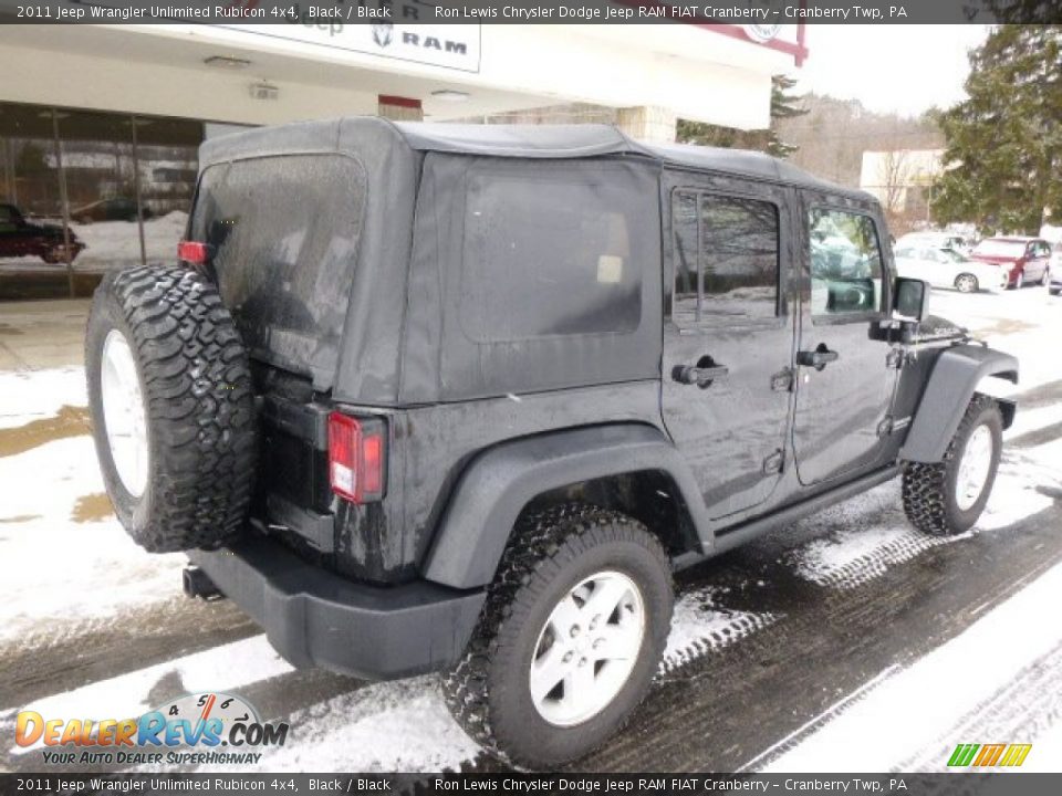 2011 Jeep Wrangler Unlimited Rubicon 4x4 Black / Black Photo #8
