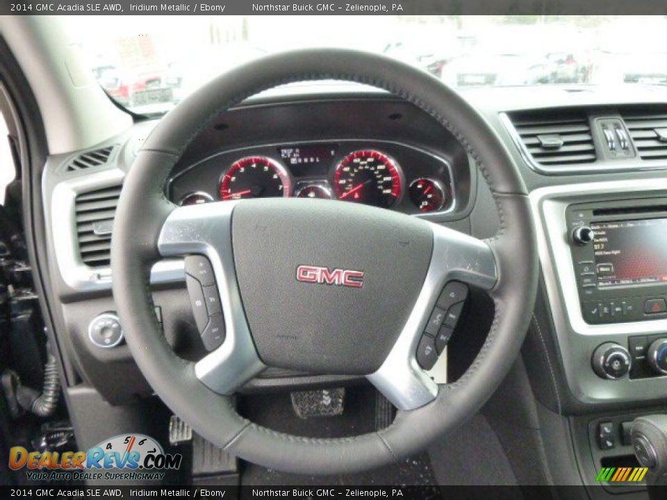 2014 GMC Acadia SLE AWD Iridium Metallic / Ebony Photo #18
