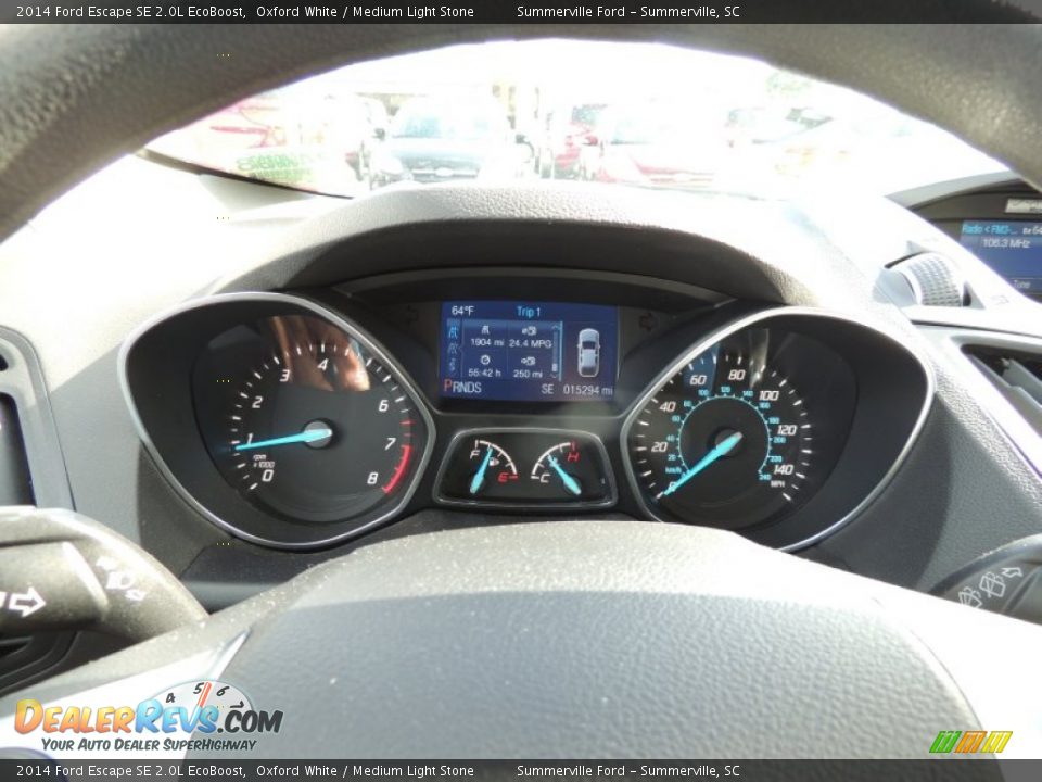 2014 Ford Escape SE 2.0L EcoBoost Oxford White / Medium Light Stone Photo #24