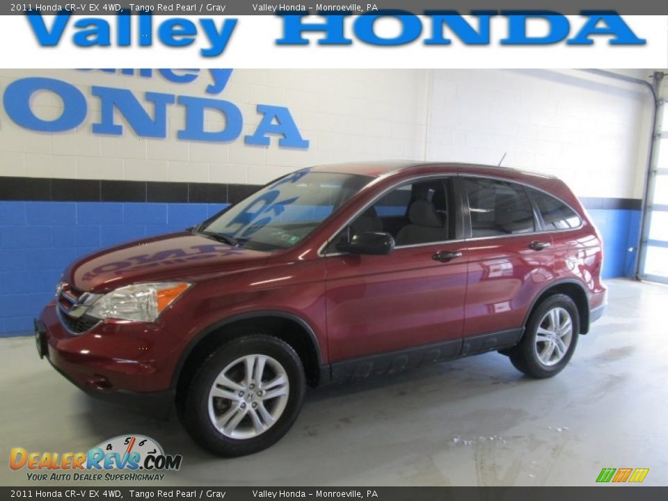 2011 Honda CR-V EX 4WD Tango Red Pearl / Gray Photo #1