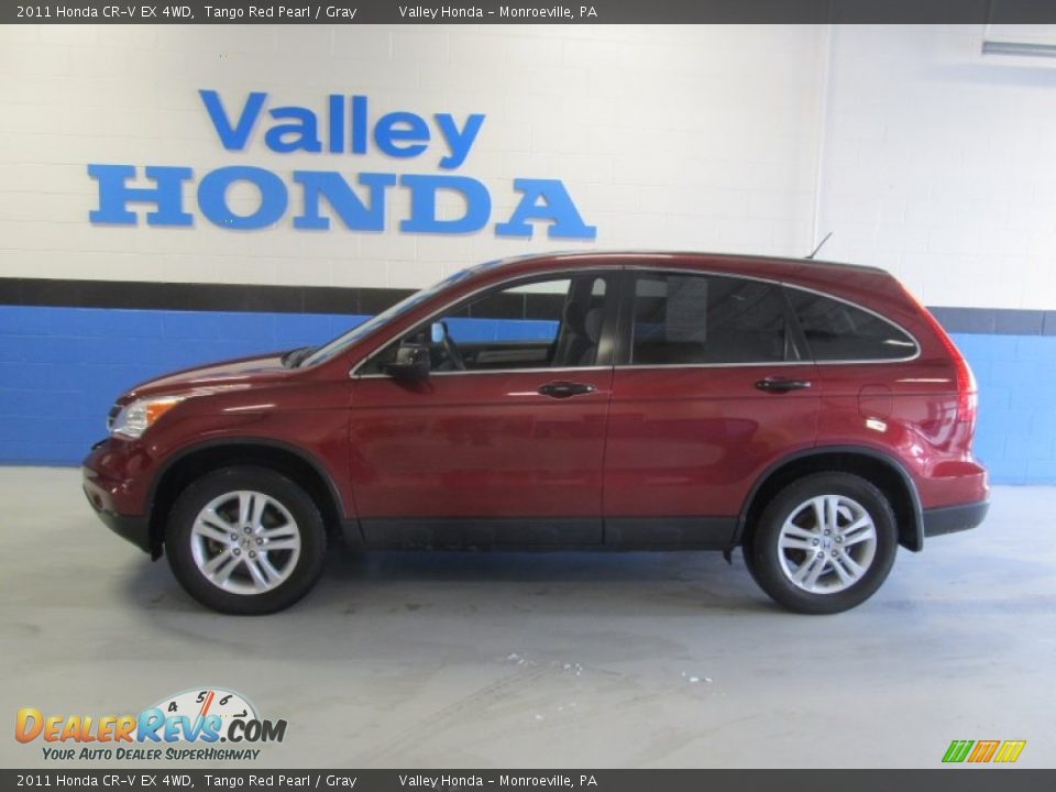 2011 Honda CR-V EX 4WD Tango Red Pearl / Gray Photo #2