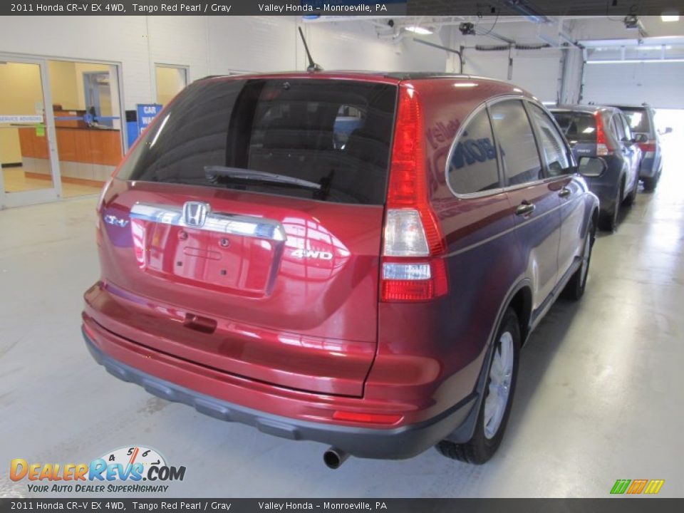 2011 Honda CR-V EX 4WD Tango Red Pearl / Gray Photo #4