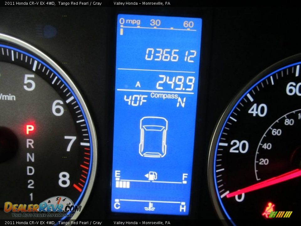 2011 Honda CR-V EX 4WD Tango Red Pearl / Gray Photo #15