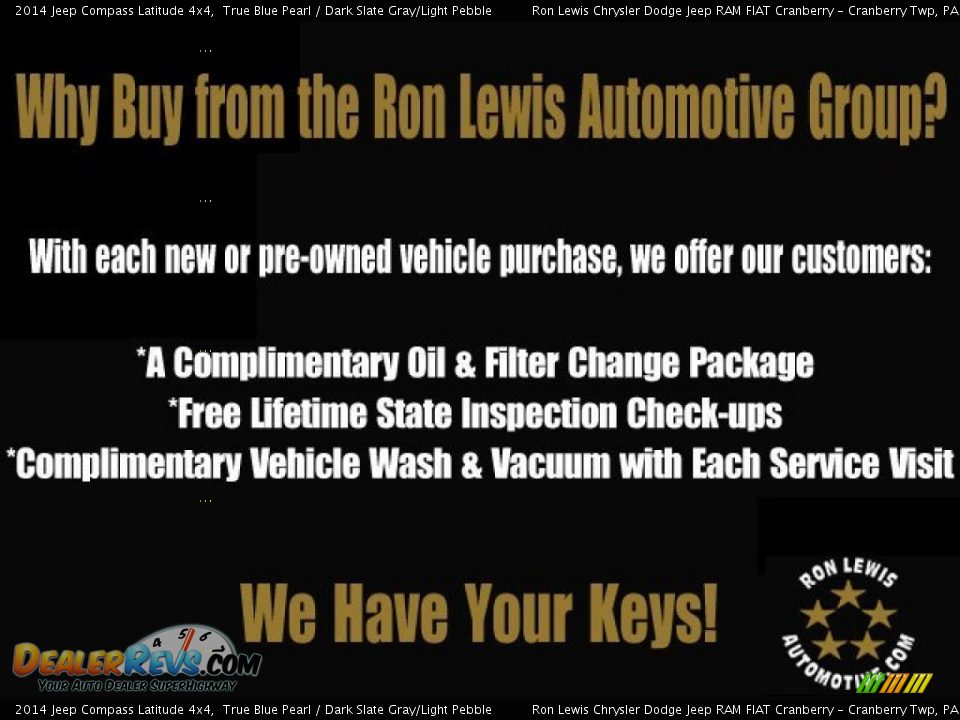 2014 Jeep Compass Latitude 4x4 True Blue Pearl / Dark Slate Gray/Light Pebble Photo #20