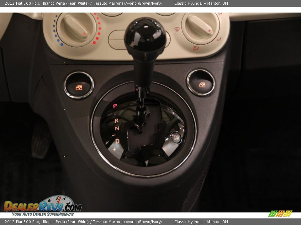 2012 Fiat 500 Pop Bianco Perla (Pearl White) / Tessuto Marrone/Avorio (Brown/Ivory) Photo #9