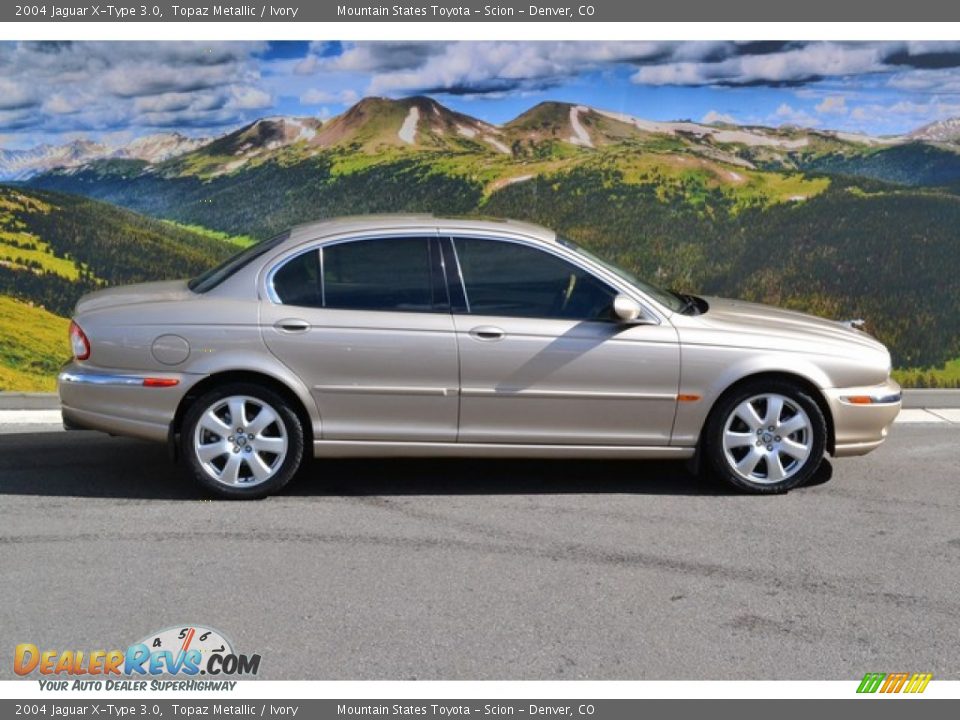 2004 Jaguar X-Type 3.0 Topaz Metallic / Ivory Photo #2