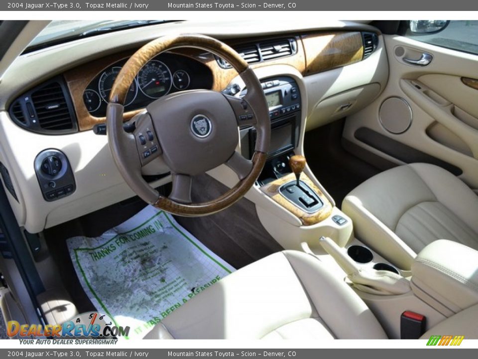 2004 Jaguar X-Type 3.0 Topaz Metallic / Ivory Photo #9