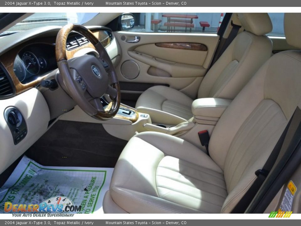 2004 Jaguar X-Type 3.0 Topaz Metallic / Ivory Photo #10