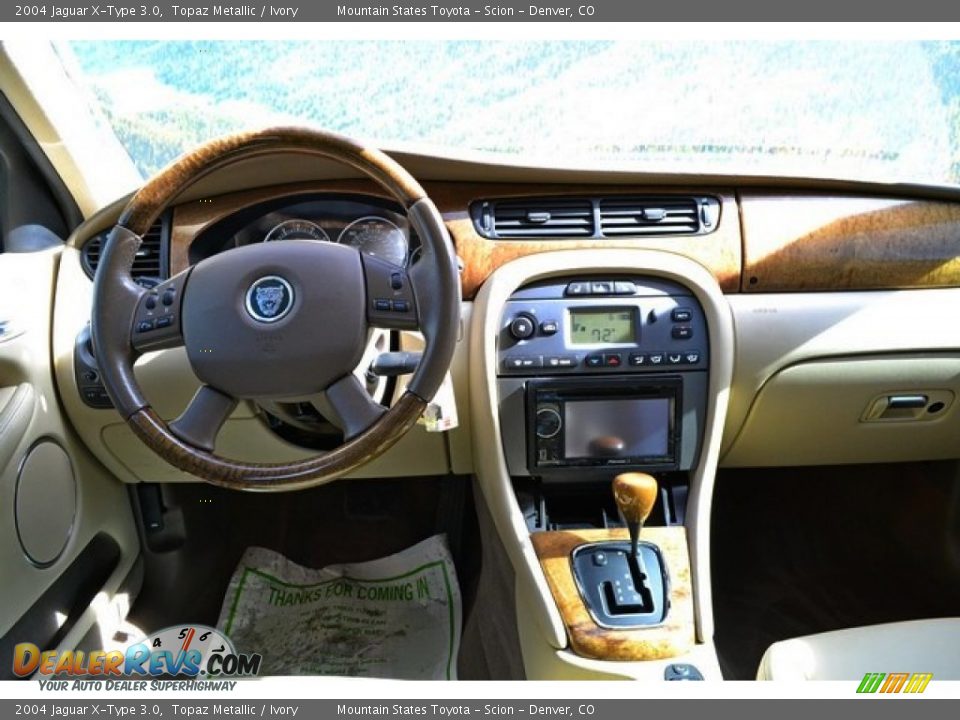 2004 Jaguar X-Type 3.0 Topaz Metallic / Ivory Photo #12