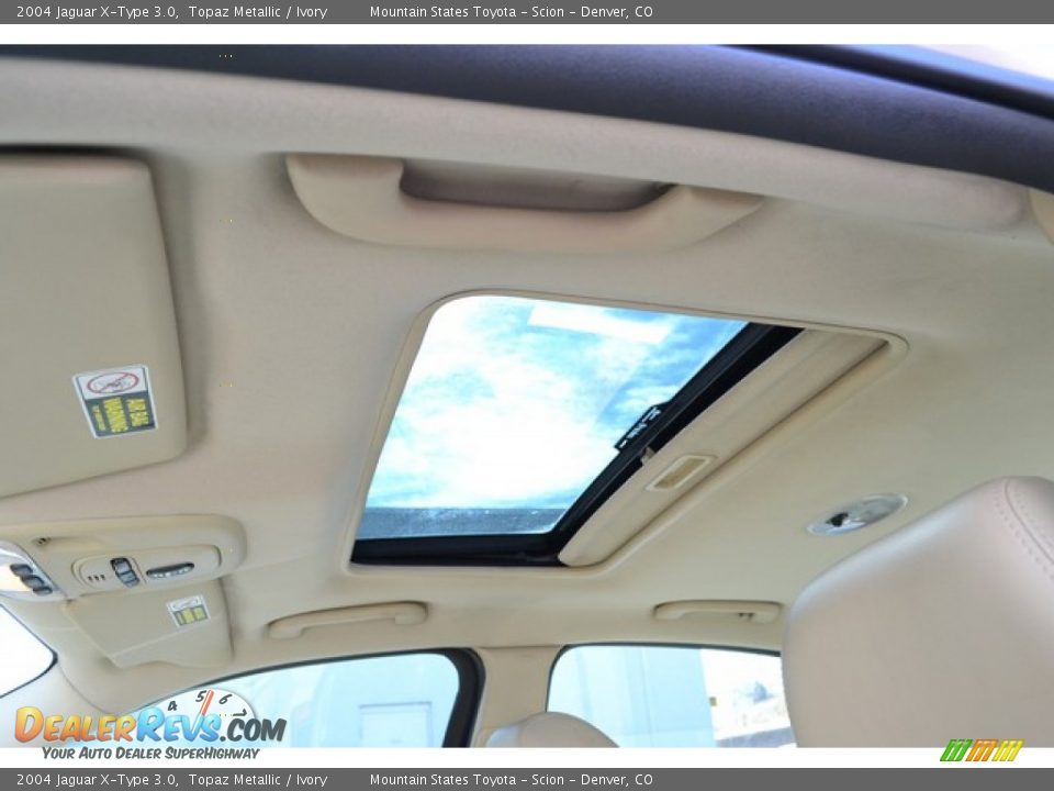 2004 Jaguar X-Type 3.0 Topaz Metallic / Ivory Photo #13