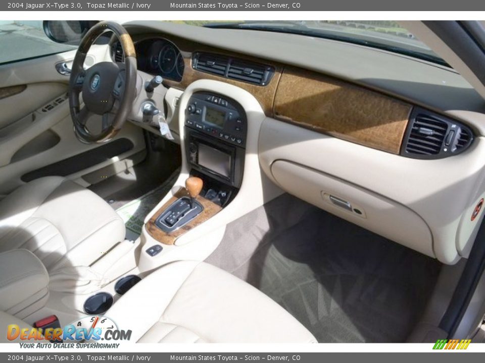2004 Jaguar X-Type 3.0 Topaz Metallic / Ivory Photo #15