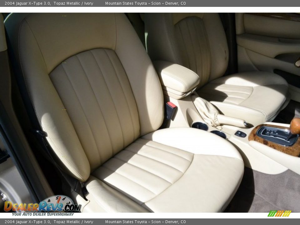 2004 Jaguar X-Type 3.0 Topaz Metallic / Ivory Photo #17