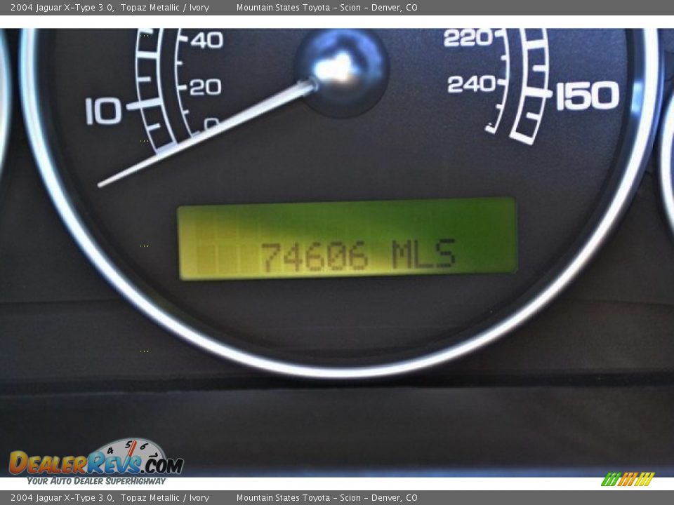 2004 Jaguar X-Type 3.0 Topaz Metallic / Ivory Photo #27