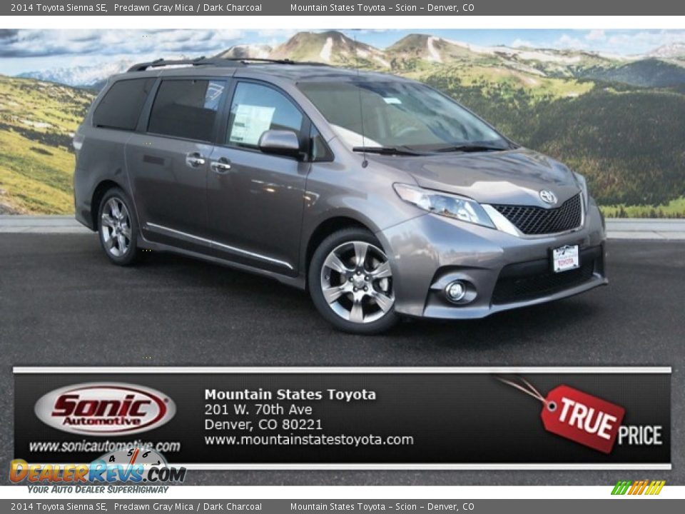 2014 Toyota Sienna SE Predawn Gray Mica / Dark Charcoal Photo #1