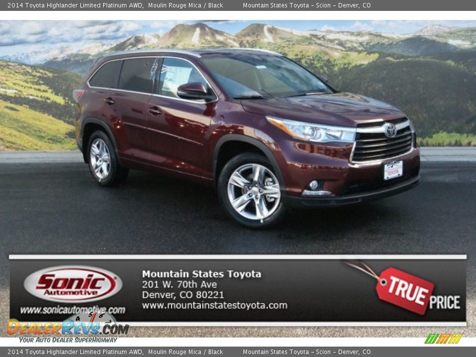 2014 Toyota Highlander Limited Platinum AWD Moulin Rouge Mica / Black Photo #1