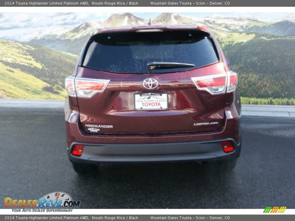 2014 Toyota Highlander Limited Platinum AWD Moulin Rouge Mica / Black Photo #4