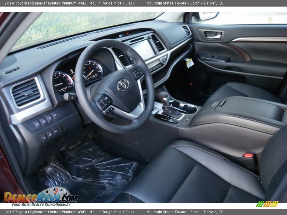 Black Interior - 2014 Toyota Highlander Limited Platinum AWD Photo #5