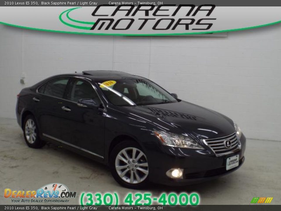 2010 Lexus ES 350 Black Sapphire Pearl / Light Gray Photo #1