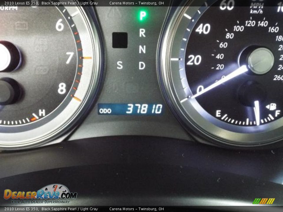 2010 Lexus ES 350 Black Sapphire Pearl / Light Gray Photo #2