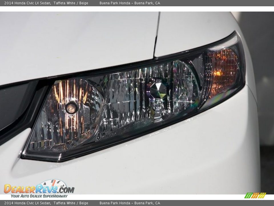 2014 Honda Civic LX Sedan Taffeta White / Beige Photo #6